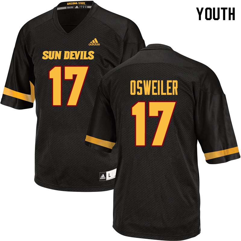 Youth #17 Brock Osweiler Arizona State Sun Devils College Football Jerseys Sale-Black - Click Image to Close